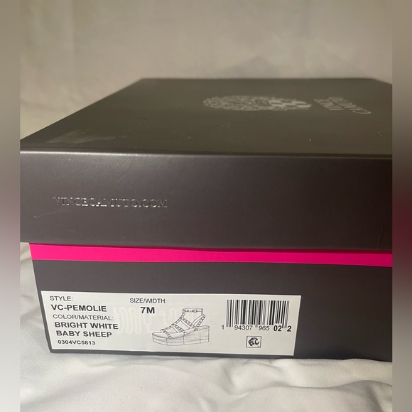 NEW Vince Camuto Strapped Gold and White Wedges! - Picture 2 of 6